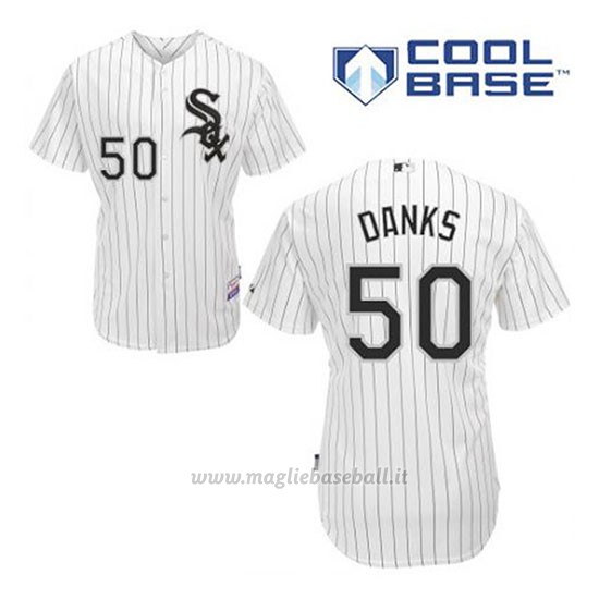 Maglia Baseball Uomo Chicago White Sox John Danks 50 Bianco 1ªCool Base